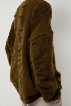 No.6 Store Waterfall Sweater in Dark Olive