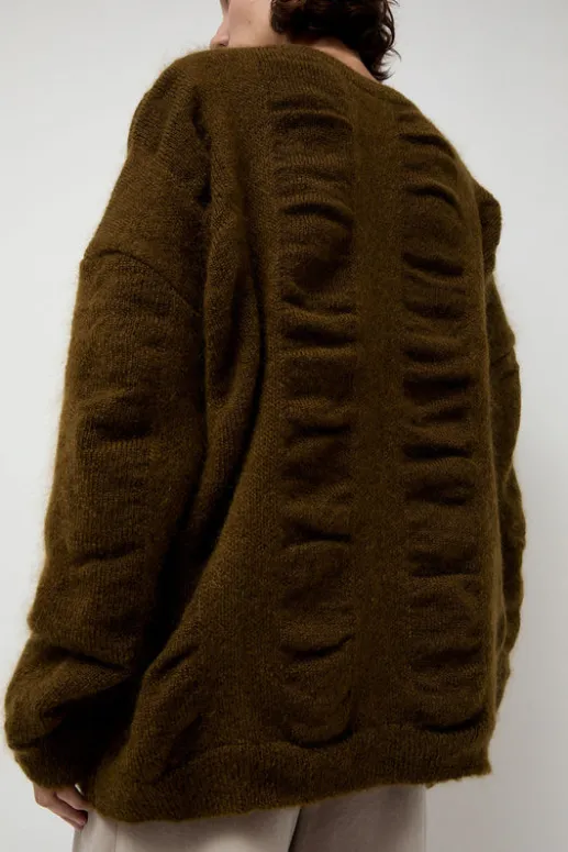 No.6 Store Waterfall Sweater in Dark Olive