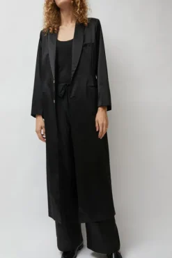 No.6 Store Weatherproof Long Blazer in Black
