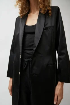 No.6 Store Weatherproof Long Blazer in Black