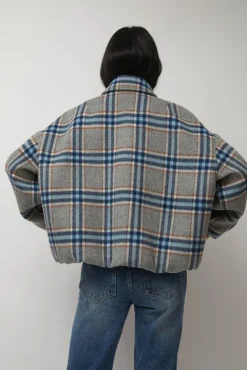 No.6 Store Wicke Bomber in Blue and Rust