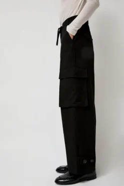 No.6 Store Wool Blend Cargo Pants in Black