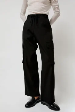 No.6 Store Wool Blend Cargo Pants in Black