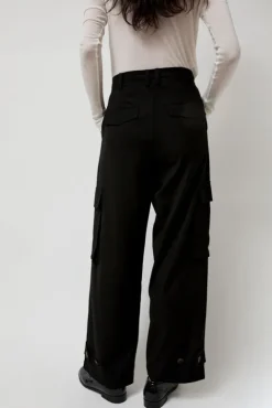 No.6 Store Wool Blend Cargo Pants in Black