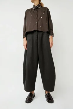 No.6 Store Wool Curved Pants in Java