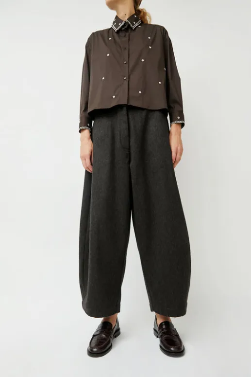 No.6 Store Wool Curved Pants in Java