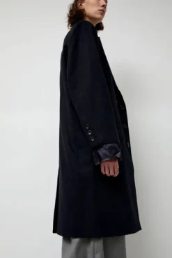 No.6 Store Wool Single Breasted Coat in Navy