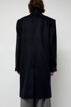 No.6 Store Wool Single Breasted Coat in Navy