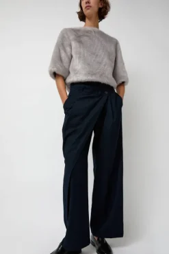 No.6 Store Wool Wrapped Slacks in Navy